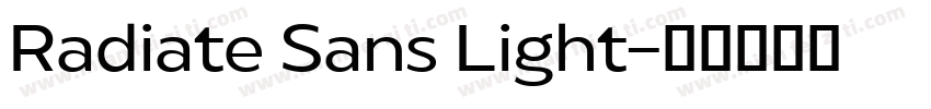 Radiate Sans Light字体转换